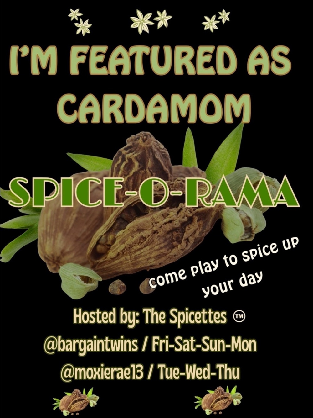 🌶️🪩 I’m Featured as CARDAMOM 7/16 🌶️🪩